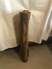 ANTIQUE Leather Canvas Stove Pipe Golf Bag - READ DESCRIPTION