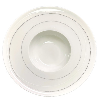 Pasta, Soup, Salad, Dessert Bowl Fine Bone China Swirled Gold Rim by ASA Germany