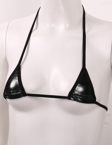 Damen Micro Bikini Set Glänzend BH Oberteil Mini G-String Badeanzug Tanga Dessous - Bild 29 von 131