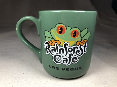 Rain Forest Cafe Las Vegas Green Frog Cha! Cha! Large Coffee Mug/Cup