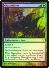 MTG FOIL Gigantiform  - Zendikar #162