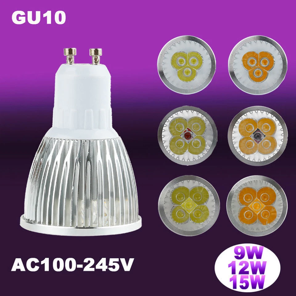 GU10 LED Bulb Dimmable Spotlight Replace Halogen Lighting Lamp 9W 12W 15W - Image 2 of 4