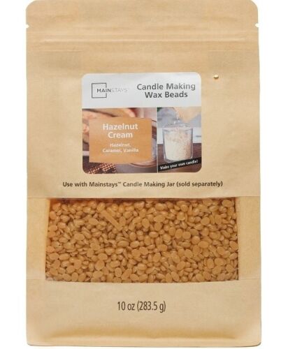 Mainstays Candle Making Wax Beads Hazelnut Cream, Vanilla, Caramel Scent 10 Oz