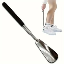 Shoe Horn Extra Long Handle Stainless Steel 25" Metal Shoes Remover Extendable