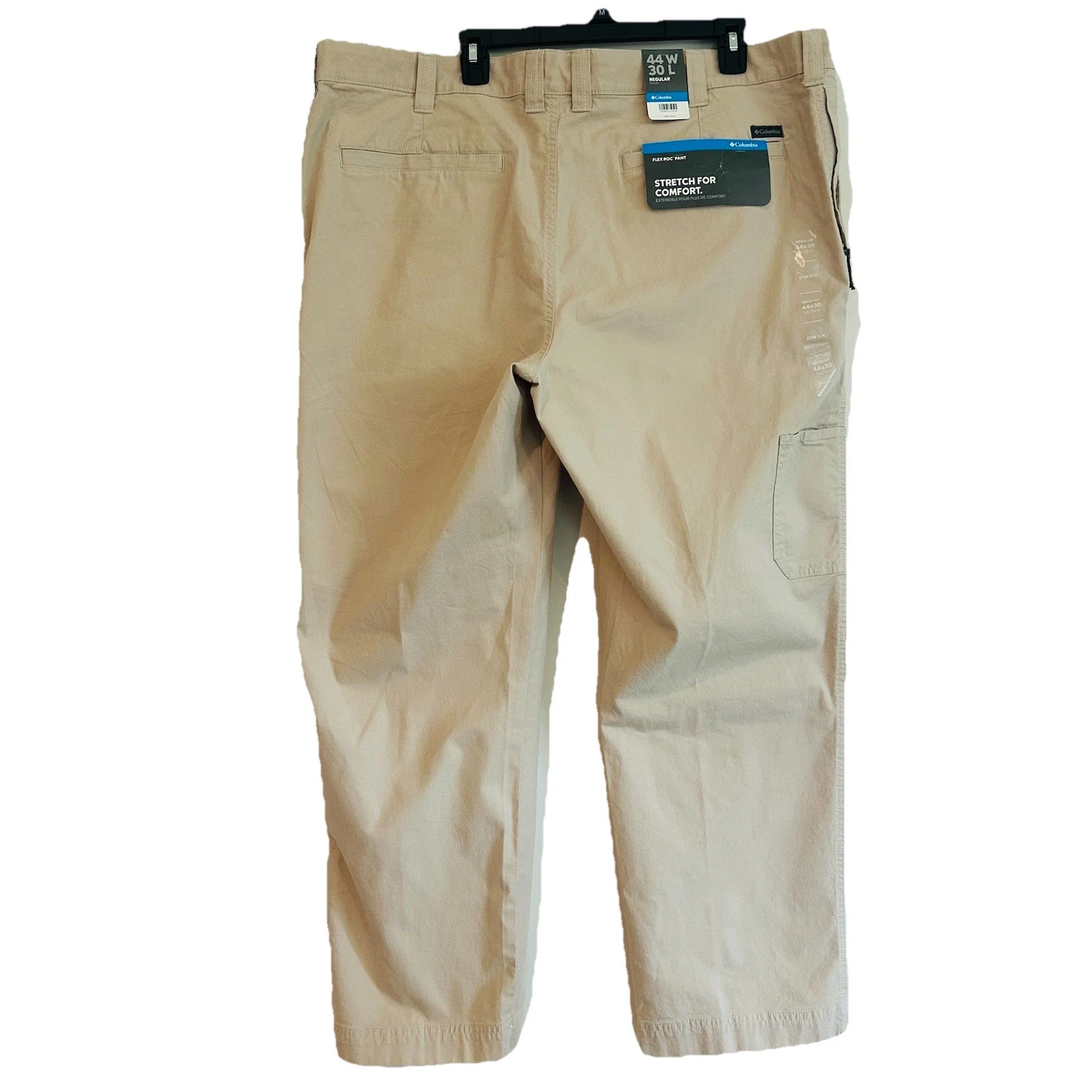 NWT Columbia Flex ROC Utility Pants Mens 44x30 Tan Regular Fit Outdoor Work