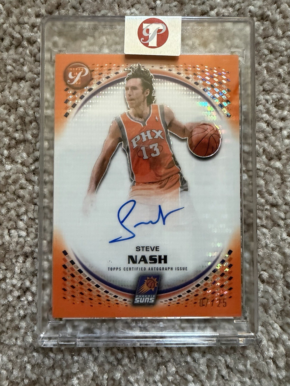 2025-26 Topps Pristine Steve Nash Orange/25 On-Card Auto Sealed