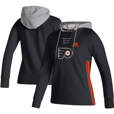 Adidas Womens Philadelphia Flyers Refresh Skate Lace Aeroready Hoodie Large $100