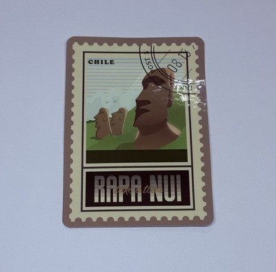 Rapa Nui Chile Postage Stamp Novelty Sticker Vinyl Decal Travel Cool Art Tc9