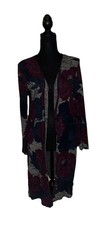 Isela Small Floral Multicolor Long Sleeve Open Long Cardigan