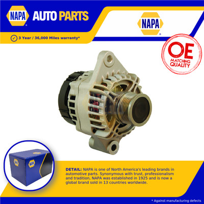 Alternator fits ABARTH 500 1.4 2012 on NAPA 51793678 51817369 51820624 51854902
