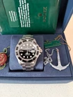 Rolex Submariner 168000 Silver Oyster Bracelet with Black Bezel Vintage
