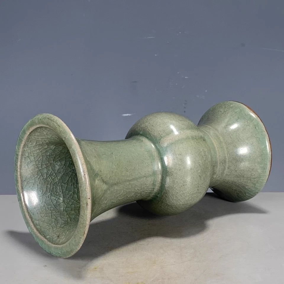 ¡¡¡Solo $85.99!!!Un jarrón chino verde Ru horno hecho a mano de la dinastía Song anterior a 1300 Foto 2 de 4