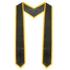 Graduation Stole, Plain Graduation Honor Sash Classic End With Trim Unisex Ad...
