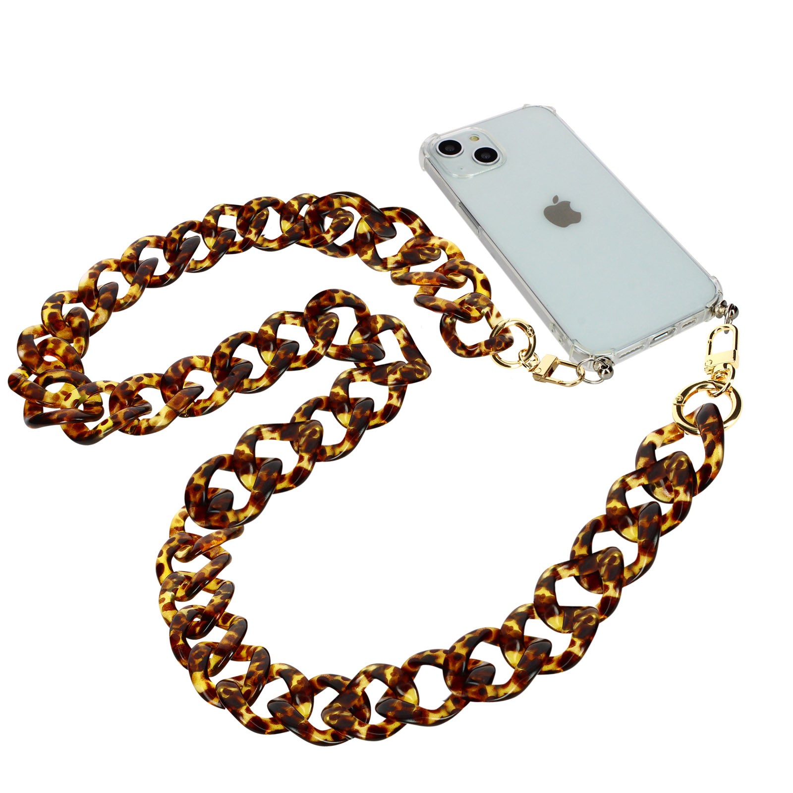 Bijou de téléphone en maille chunky marron pour sublimer vos tenues du quotidien