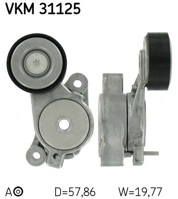 Upper Left SKF-OE VKM 31125 Belt Tensioner, V-ribbed belt for AUDI,SEAT,SKODA,VW - Image 2