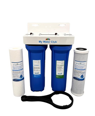 #ad MyWaterClub 2 Stage Dual Stage Whole House Water Filtration System 3 4quot; In... $122.04