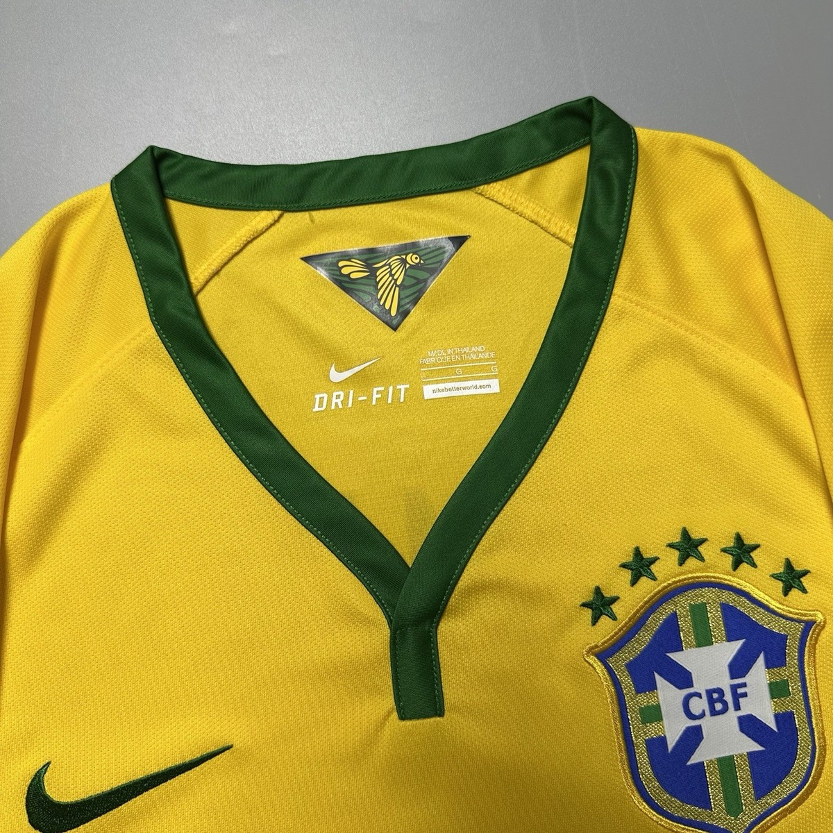 BRAZIL NIKE 2014 WORLD CUP FOOTBALL HOME JERSEY #10 NEYMAR SIZE “L