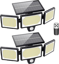 Lot de 2 lampes solaires extérieures avec capteur de mouvement pour jardin 304 L