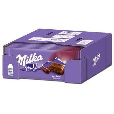 (19,40 /1kg) Milka Zartherb Schokolade 25 Tafeln je 90g