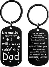 Father'S Day Gifts for Dad from Daughter Son Wife, Sentimental Keychain Meaningf