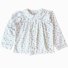 American Girl Emily Pajama Top for Girls M Retired White Floral Vintage 2006 Y2K