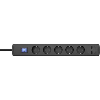 Kopp 233605003 Multi Outlet with Switch 5 Compartments Anthracite Schuko 1pc