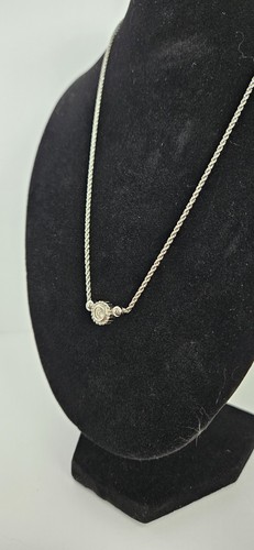 Vintage Christian Dior Necklace Rhinestone Pendant Gold Plated w/CD Charm Logo - Picture 5 of 13