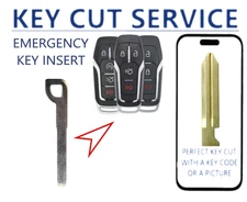 KEY CUT + HU101 Emergency Key Blade FOR Ford Lincoln  2013-2021 / PN: 164-R7992