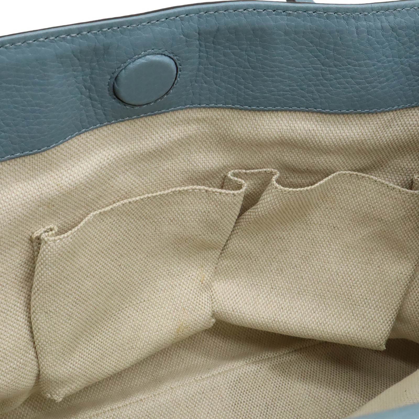 GUCCI Flora Tote Bag Shoulder Canvas Leather Light Blue 50th Anniv... GZl1fd4r thumbnail 7