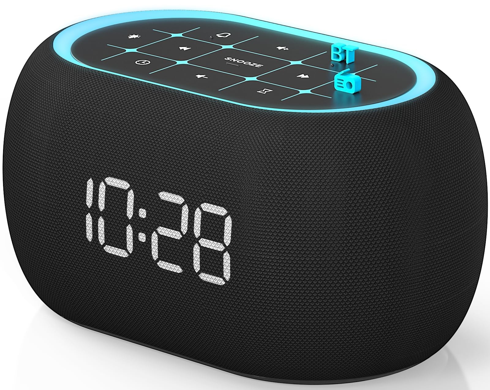 ANJANK Alarm Clock FM Radio with Bluetooth Speaker, Hi Fi Stereo Sound, 7 Clo - s l1600