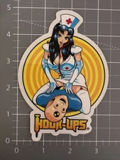 Hook Ups Sticker Rare Vintage CPR Nurse 