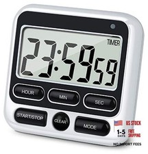 Digital Kitchen Timer with Mute/Loud Alarm Sw...