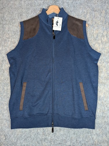 Gilet Sharp Lad nuovo con etichetta uomo Medium Oliver Performance golf full zip elasticizzato preppy - Foto 1 di 8