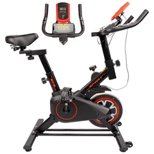Exercise Bike for Home Cardio, Stationary Indoor Cycling with LCD & Phone Mount