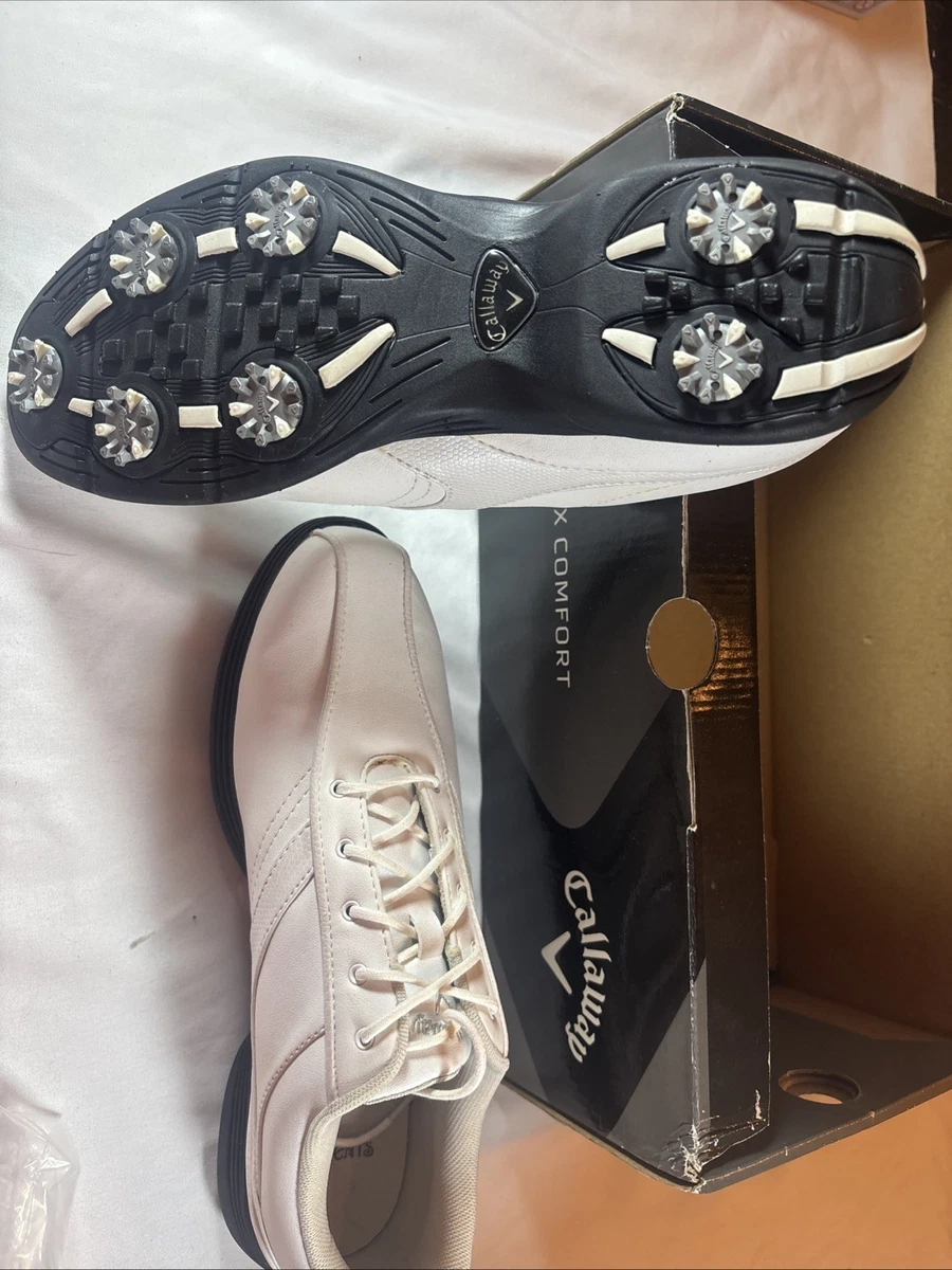 Like New High End Callaway White Golf Shoes Black Trim Size 8.5 Men/10 Women Amazon.com | Callaway Men main image 4