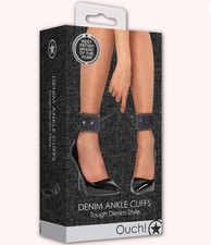 Manette sexy Cavigliere Denim Grigio  polsi  bondage eregolabili fetish bdsm