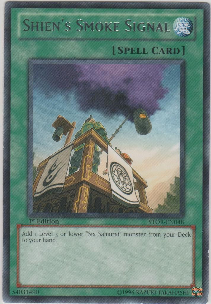 Yugioh! MP Shien's Smoke Signal - STOR-EN048 - Rare - Unlimited Edition ...