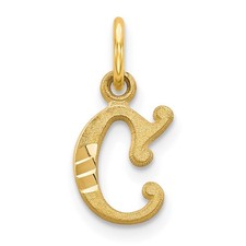 Oro Amarillo 14k, Colección Isabelle, Mini Letra C Dije Inicial