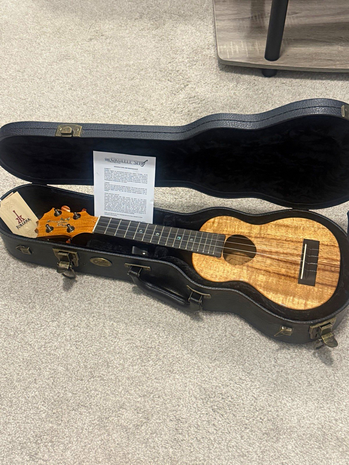 KoAloha KSM-00 Koa Gloss Soprano 4-String Right-Handed Ukulele w/ Hard Case