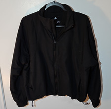 adidas Mens Black Full-Zip Woven Polyester Ja...