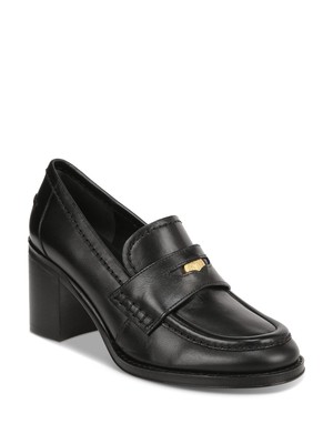 VERONICA BEARD Womens Black Penny Keeper Penny 70 Slip On Heeled Loafers 7 M