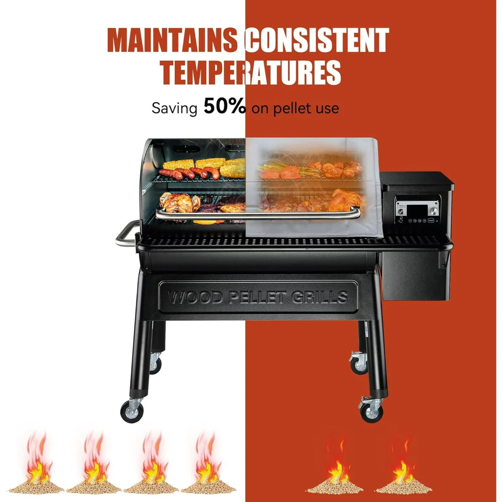 Z GRILLS 550B Fire-Resistant Thermal Insulation Blanket 3-Layer Construction