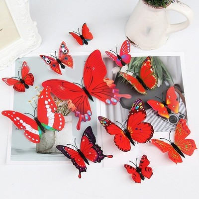 Exquisiter 3D Schmetterling Heimdekoration 12er Set für einen herrlichen Akzent