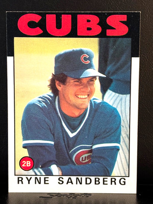 1986 Topps #690- RYAN SANDBERG HOF - 10 Time All Star - Chicago Cubs - NEAR MINT
