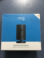 Ring Stick Up Cam Plug-In Black Indoor Outdoor 1080p HD WiFi Security Camera New