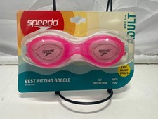 Speedo Boomerang Swim Goggles Pink Frame with Clear Lenses
