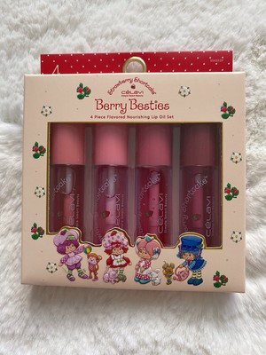 Set Of 4 Celavi X Strawberry Shortcake Berry Besties Lip Oil SET Peach Raspberry