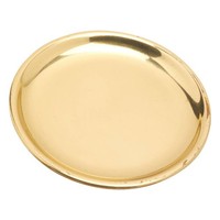 Moderner Untersetzer Ø10Cm Glanz Poliert Messing Gold Kerzenteller Dekoration