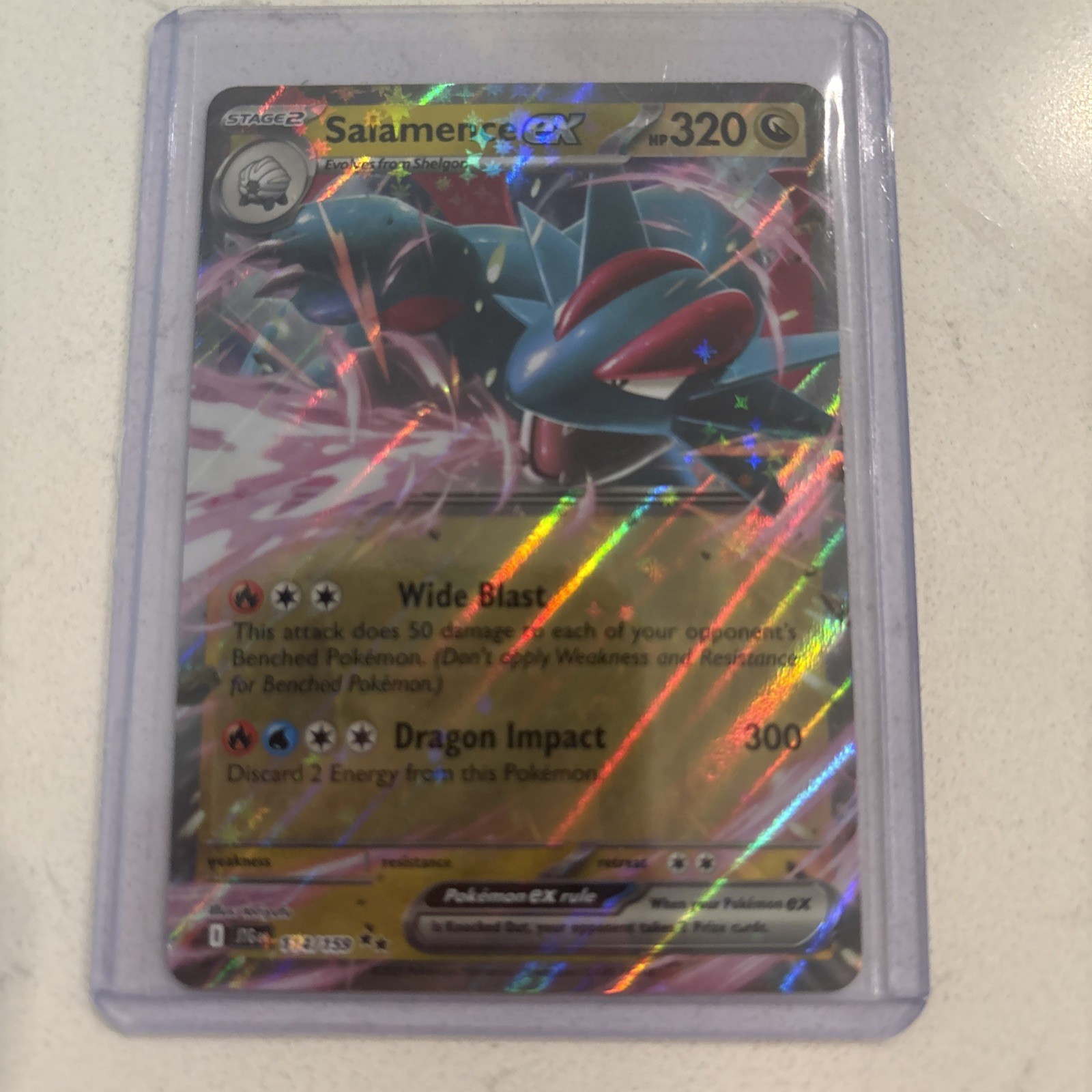 Pokemon TCG Salamence EX 114/159 Journey Together Double Rare Holo NM