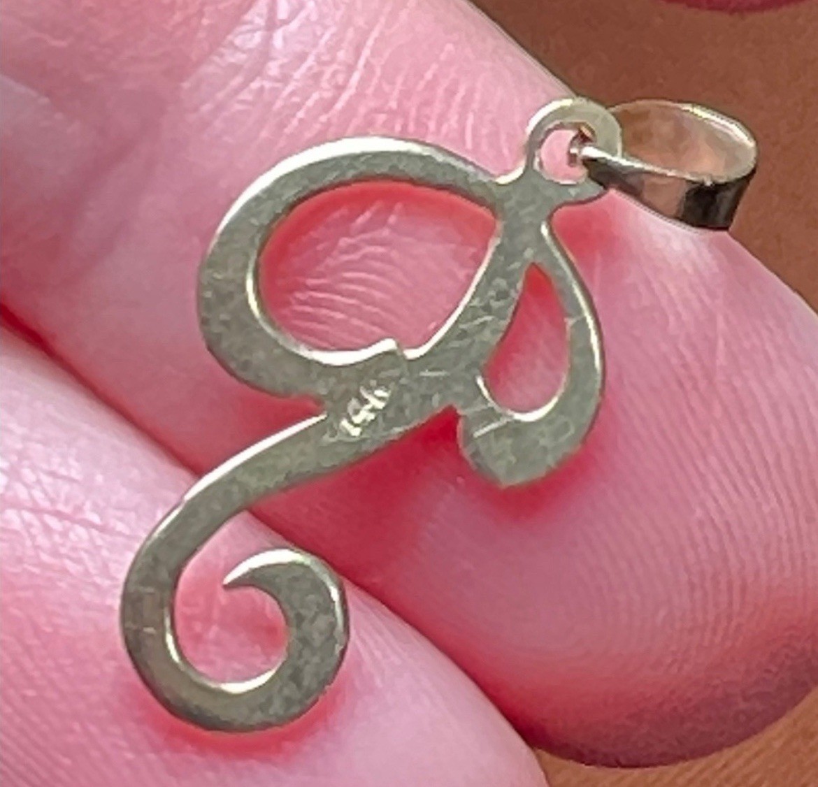 14K Solid Yellow Gold Monogram Name Initial P Let… - image 3